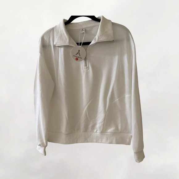 NEW ANRABESS 2-Piece Half-Zip Wide Leg Leisure Sweatsuit - Small - Picture 3 of 5